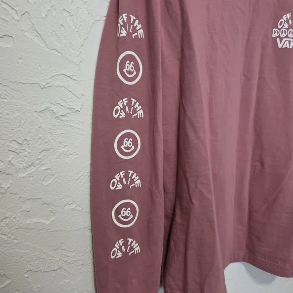 Vans Off The Wall Pink Logo Shirt - Picture 3 of 8